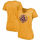 Women's Los Angeles Lakers Fanatics Branded Hometown Collection Lonestar Tri Blend T-Shirt Gold FengYun